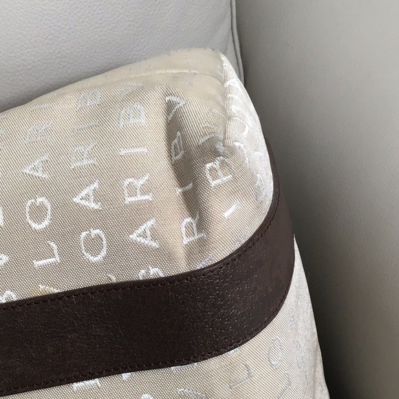 EUC.  BVLGARI Medium Tote Bag in Cream - Picture 10 of 14